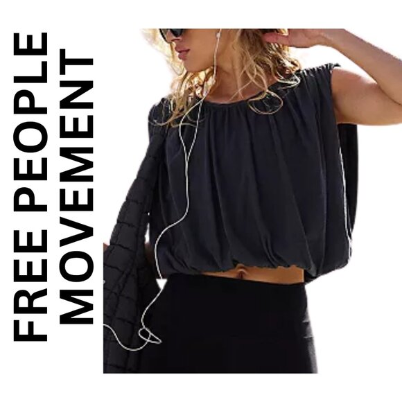 Free People Movement Bubble Top Gray Size XS New with Tags - Picture 1 of 6